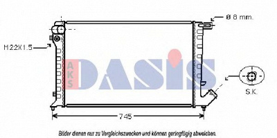 AKS DASIS 160014n -  Радиатор, охлаждение двигателя